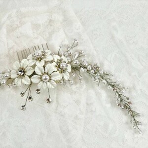 Floral Wedding Bridal Hair Comb/Beautiful Headpiece image 2