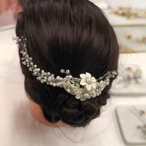 Floral Wedding Bridal Hair Comb/Beautiful Headpiece image 9