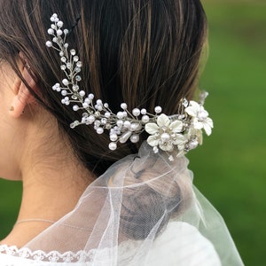 Floral Wedding Bridal Hair Comb/Beautiful Headpiece image 6