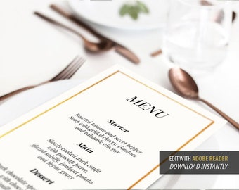 birthday menu etsy birthday menu template