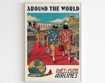 Around the World Daft Punk - Daft Punk Poster, Home Decor (No Frame)