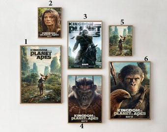 Kingdom of the Planet of the Apes (2024) filmposter, woondecoratie (geen lijst)