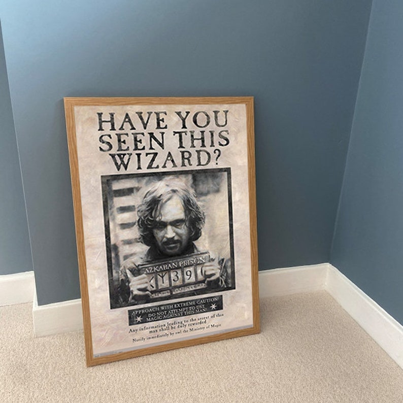 Sirius Black Wanted Poster, Home Decor no Framed Etsy