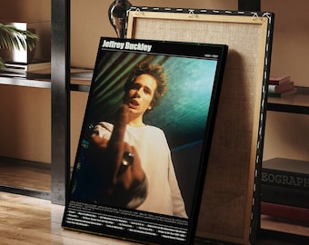 Poster di Jeff Buckley, poster del cantante rock, poster del cantante