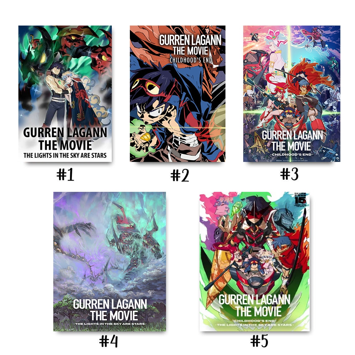 Gurren Lagann the Movie Childhood's End Poster Etsy