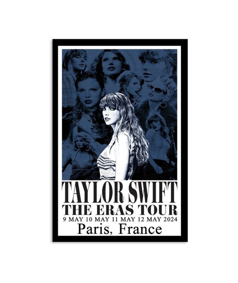 Taylor Swift The Era Tour 9-12 mei 2024 Parijs, Frankrijk Poster afbeelding 1
