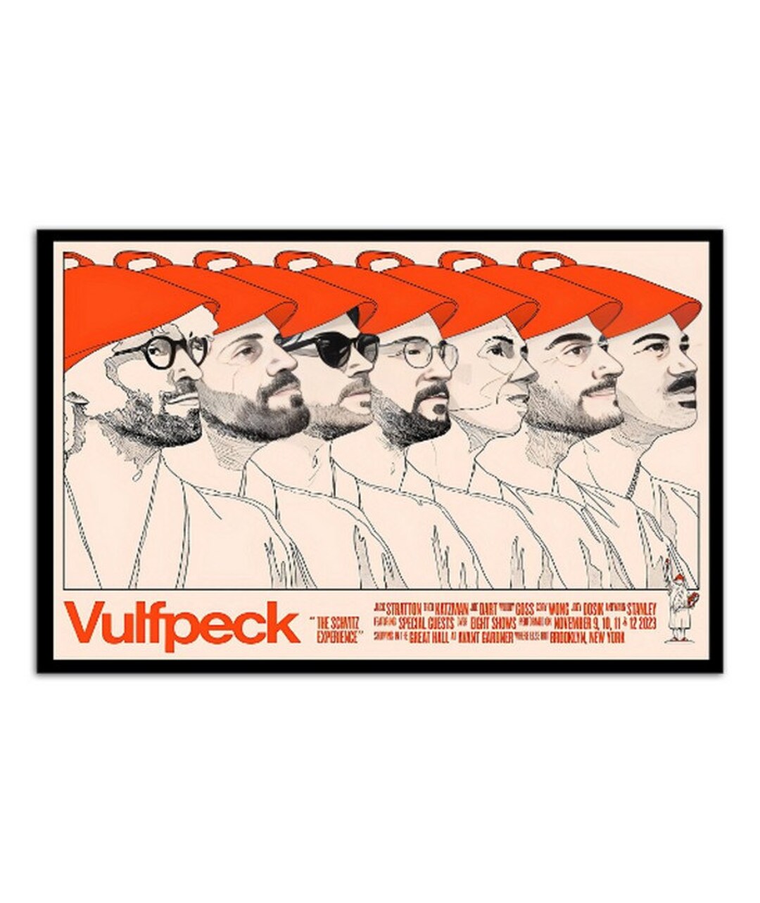 New York November 912 2023 Vulfpeck Tour Poster Etsy Canada