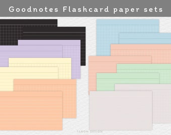 16 Digital Flashcard Papers for Goodnotes ipad apps. Digital papers, Goodnotes flashcard.