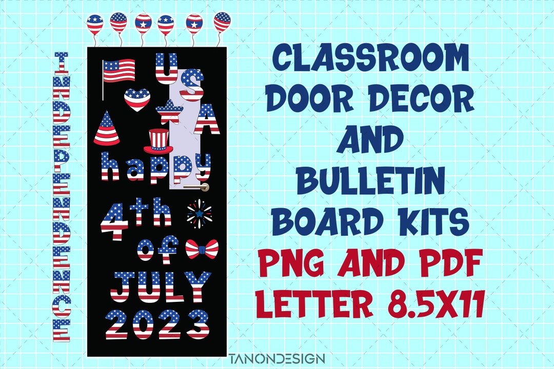 4th of July Classroom Door Decor and Bulletin Board Kits Print - Etsy