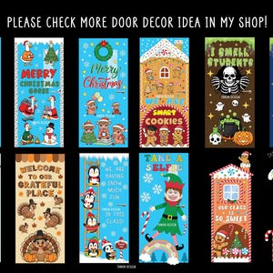 Snowman Winter Door Decor: Classroom Bulletin Board Kit (printable PDF ...
