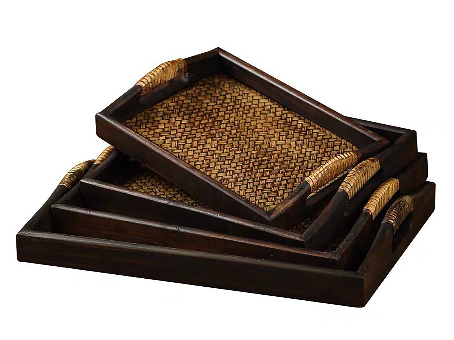Wood weave tray Reed mat handicraft serving tray Etsy