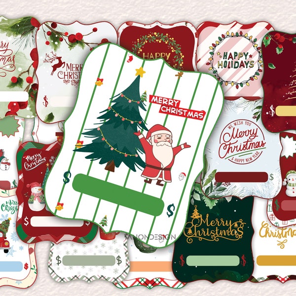 Cute Christmas Money Gift Card Holders PNG Bundle files. Printable. Money Stocking Stuffers, Santa's Favorite Stocking Stuffer Gifts