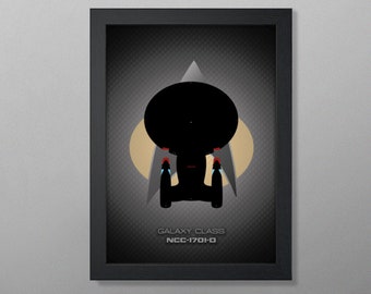 Star Trek Ships of the Fleet: Enterprise D (Star Trek the Next Generation) Art Poster Print