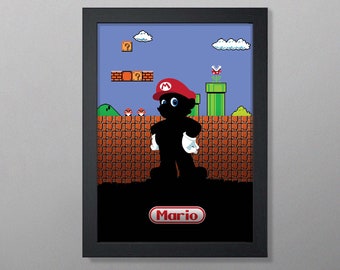 Retro Remastered Super Mario Bros Poster