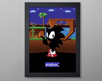 Retro Remastered Sonic the Hedgehog Poster