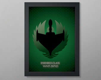 Star Trek Ships of the Fleet: Romulan War Bird (Star Trek the Next Generation) Art Poster Print