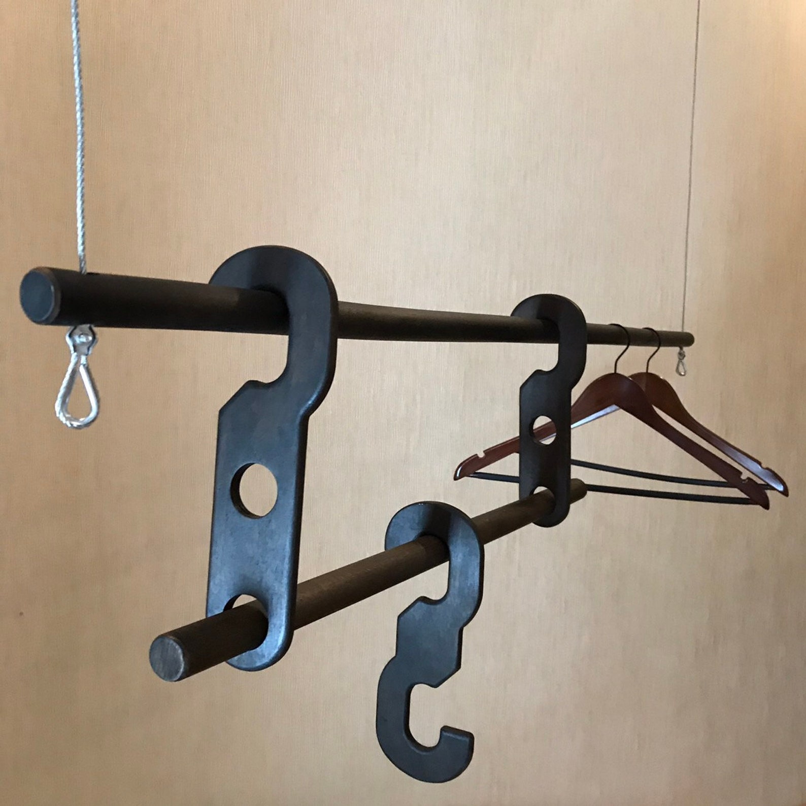 Coat Rail. Clothes Rack. Minimalist Wardrobe. Loft Storage. Etsy