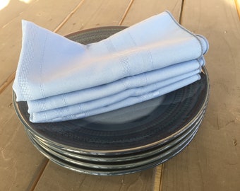 17x17 Set of 12 - Blue Cloth Dinner Napkins