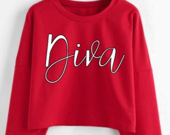 Devastating Diva Crop Sweatshirt | Greek Life, HBCU, Divine Nine