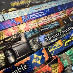 Monster Hunter Personalized Lanyard, Bracelet, Wristlet, Pet Collar, Reflective Accessories, Custom Gifts for Cat Dog, Customized Gamer Gift