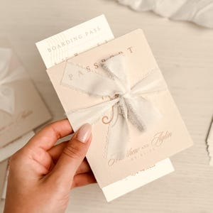 Passport Wedding Invitation • Destination Wedding Invitation Suite • Custom Travel Theme Invite with Envelope • Optional Boarding Pass