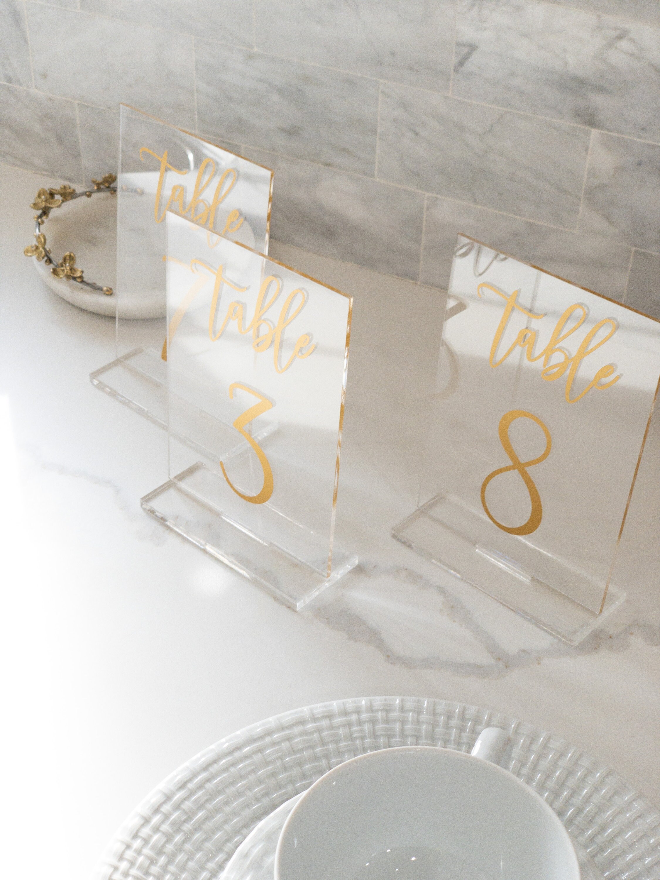 Acrylic Table Number With Clear Acrylic Stand // Style No. 1 Etsy Norway