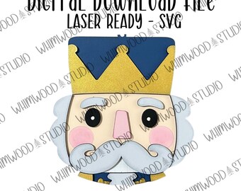 Nutcracker Head Ornament SVG - Digital File ONLY - Laser Cut File - Ornament SVG