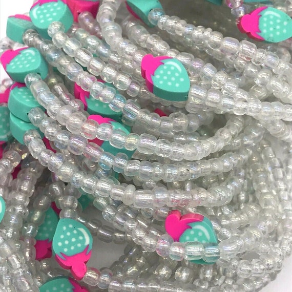 Wholesale Bulk Beaded Stretch Bracelets Lot of 100 Transparent