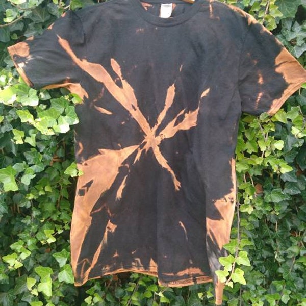 T-Shirt im Batikstil gebleicht Trash Punk