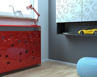 Cubierta de radiador a medida para niños de Distinct Kids CARS para dormitorio infantil, sala de juegos