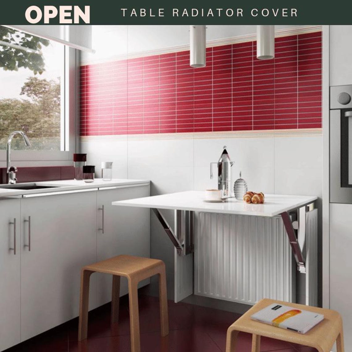 Custom Made Folding TABLE Radiator Cover Multi-functional Space Saving ...