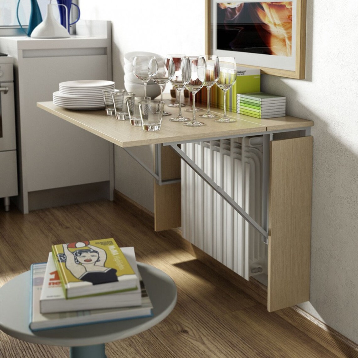 Custom Made Folding TABLE Radiator Cover Multi-functional Space Saving ...