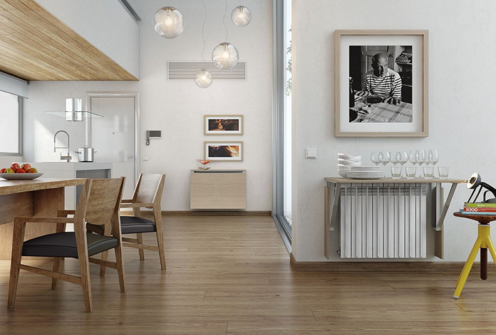 Custom Made Folding TABLE Radiator Cover Multi-functional Space Saving ...