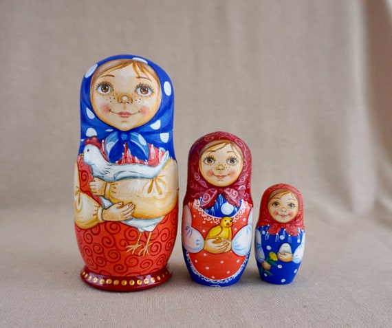 russian nesting dolls etsy