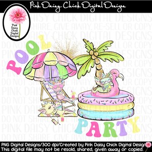 Digital PNG/Pool Party Dragons/Summertime/Vacation/Summer/Swimming/Pool/Floats/Dragons swimming/png digital DOWNLOAD ONLY
