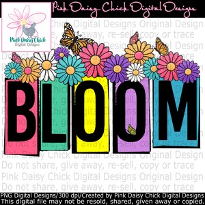 Digital PNG / Bloom / Daisies / Butterflies / Daisies and butterflies / Spring / Summer / png digital DOWNLOAD ONLY