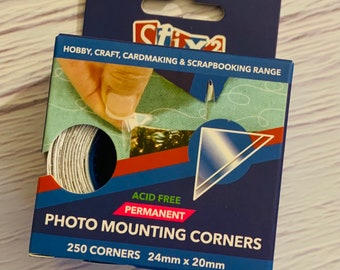 x250 Clear Photo Corners, Acid Free, Reel (Permanent)