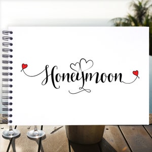 Honeymoon A3/A4/A5 Scrapbook Photo Album Memory Keepsake, Black, Kraft, White