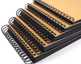 A3 A4 A5 x200, x160, x80, x60, x40 Black Pages Sketchbook Scrapbook 180GSM Blank