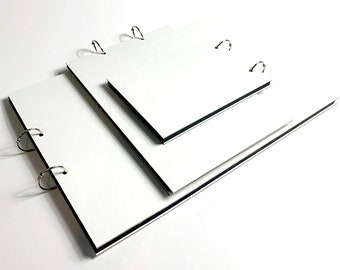 White A3/A4/A5 Refillable Binding Ring Scrapbook Photo Album Memory Keepsake Guestbook Blank