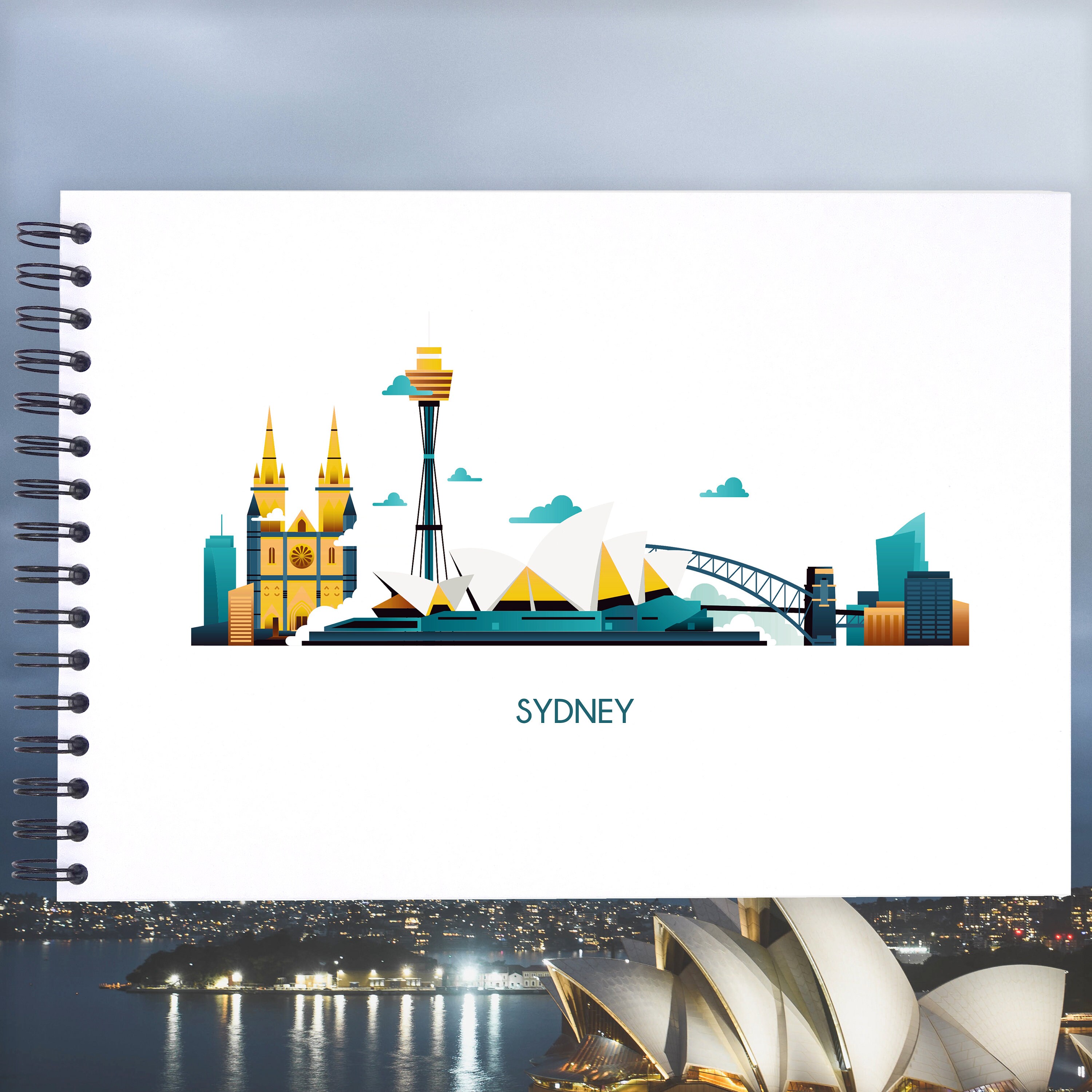 Sydney A3/A4/A5 Scrapbook Photo Album Memory Keepsake, Black, Kraft, White