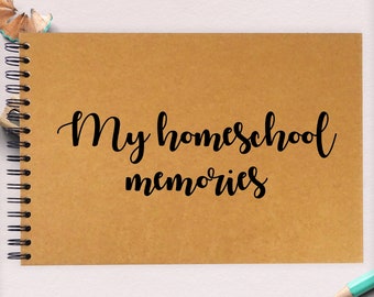 My Homeschool Memories A3/A4/A5 Scrapbook Photo Album Memory Keepsake, Black, Kraft, White
