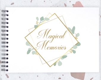 Magical Memories A3/A4/A5 Scrapbook Photo Album Memory Keepsake, Black, Kraft, White