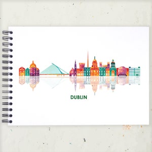 Dublin Ireland A3/A4/A5/Square Scrapbook Photo Album Memory Keepsake, Black, Kraft, White 画像 1