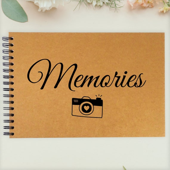 Camera A3/A4/A5 Memories Scrapbook Photo Album Memory Keepsake, Black,  Kraft, White 