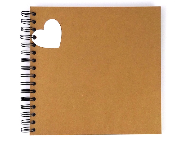 Vintage Kraft Heart White Black Kraft Pages Scrapbook Photo Etsy UK