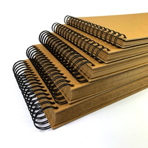 A3 A4 x200, x160, x80, x60, x40 Kraft Pages Sketchbook Scrapbook 200GSM Blank, Natural Brown image 1