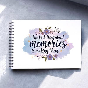 Album fotografico Lilac Memories formato A3/A4/A5, ricordo, nero, kraft, bianco