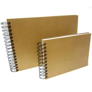 Scrapbook ring bound album 24 sheets A5 in natural colour with white paper  300g/m²