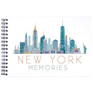 White New York Memories Scrapbook Album fotografico con montaggio a secco A3/A4/A5 Memory Keepsake, Nero, Kraft, Bianco